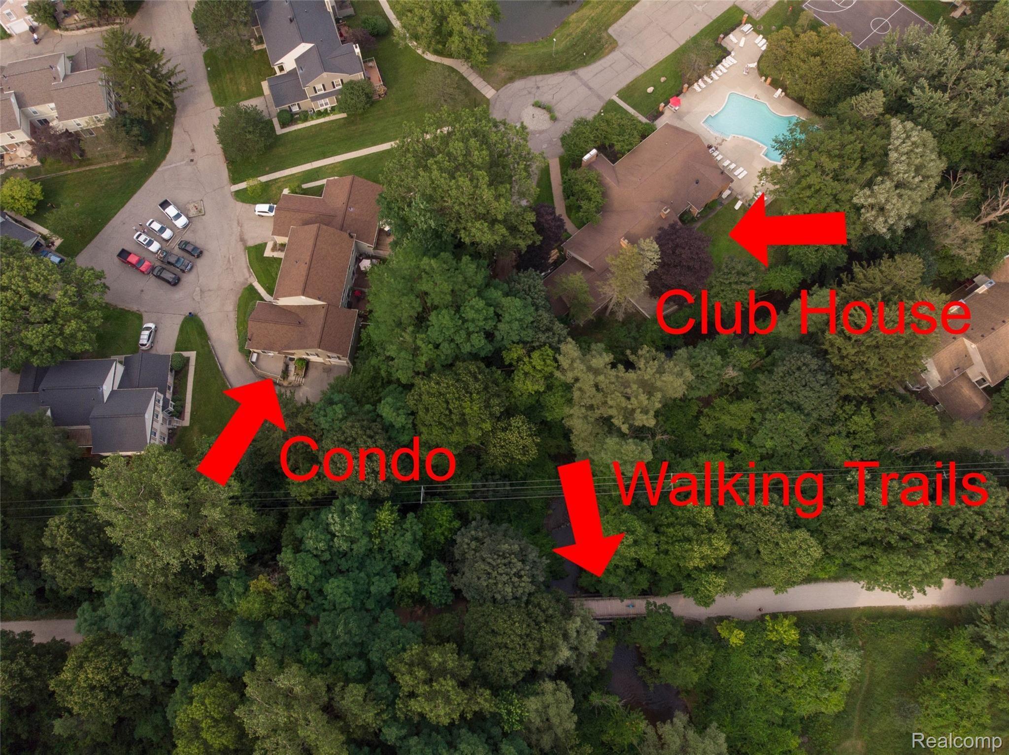 1161 Pine Ridge Court, Unit 143 Rochester, MI 48306 - Photo 3 of 45 AERIAL SHOWING AMAZING LOCATION