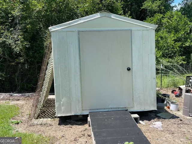 a backyard of a house