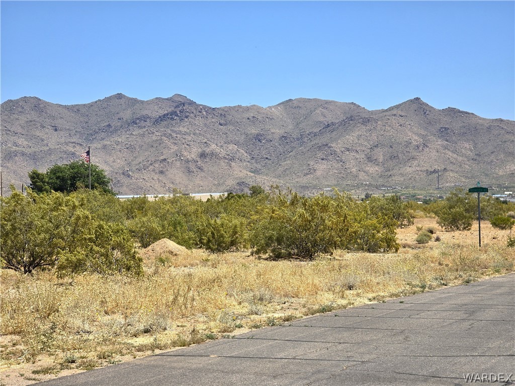 4950-17 Apache Road Golden Valley, AZ 86413 - Photo 99 of 100 a view of a dry yard with mountains in the background