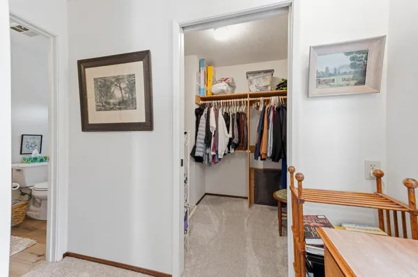 a view of a hallway with a elevator