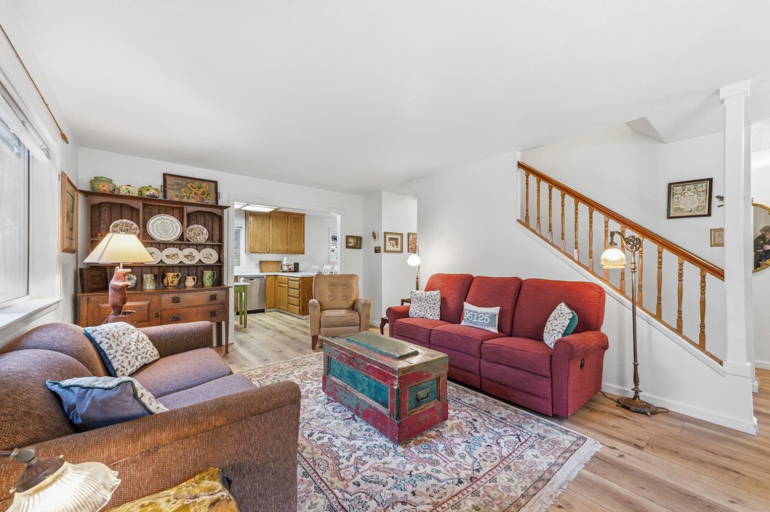 21 Spring Street Sierra City, CA 96125 - Photo 2 of 30 a living room with furniture and a wooden floor