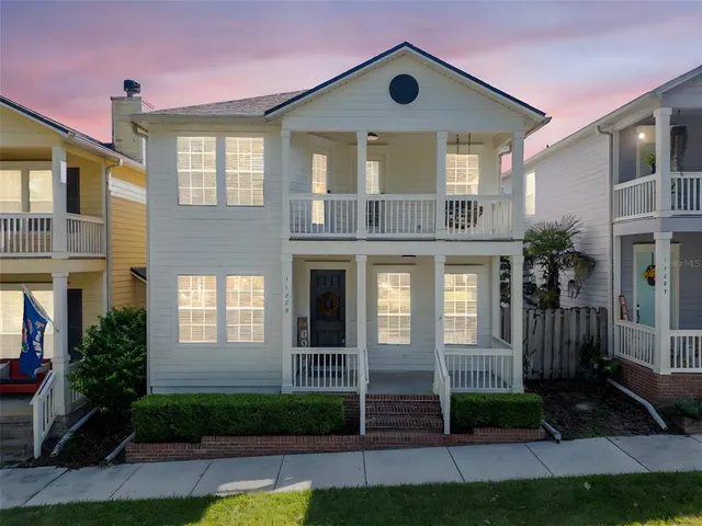 a front view of a house
