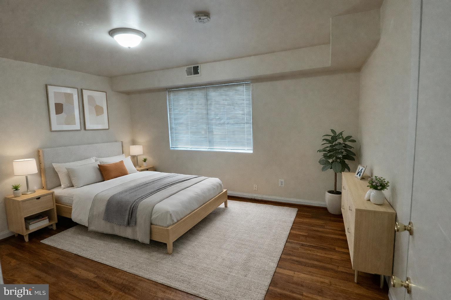 500 17th Street Northeast, Unit 6 Washington, DC 20002 - Photo 4 of 9 a spacious bedroom with a bed and a potted plant