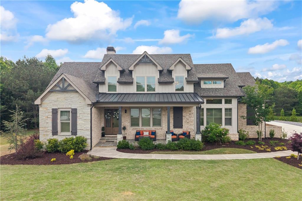 4726 Crestview Way Flowery Branch, GA 30542 - Photo 1 of 48 a front view of house with yard and green space