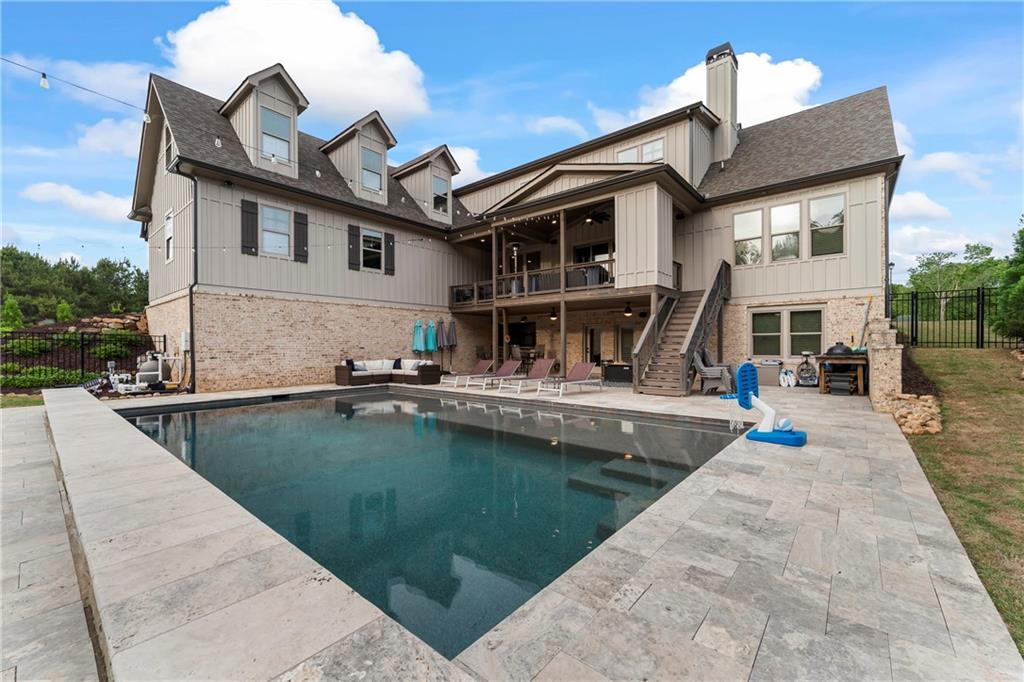 4726 Crestview Way Flowery Branch, GA 30542 - Photo 45 of 48 a view of outdoor space yard swimming pool and porch