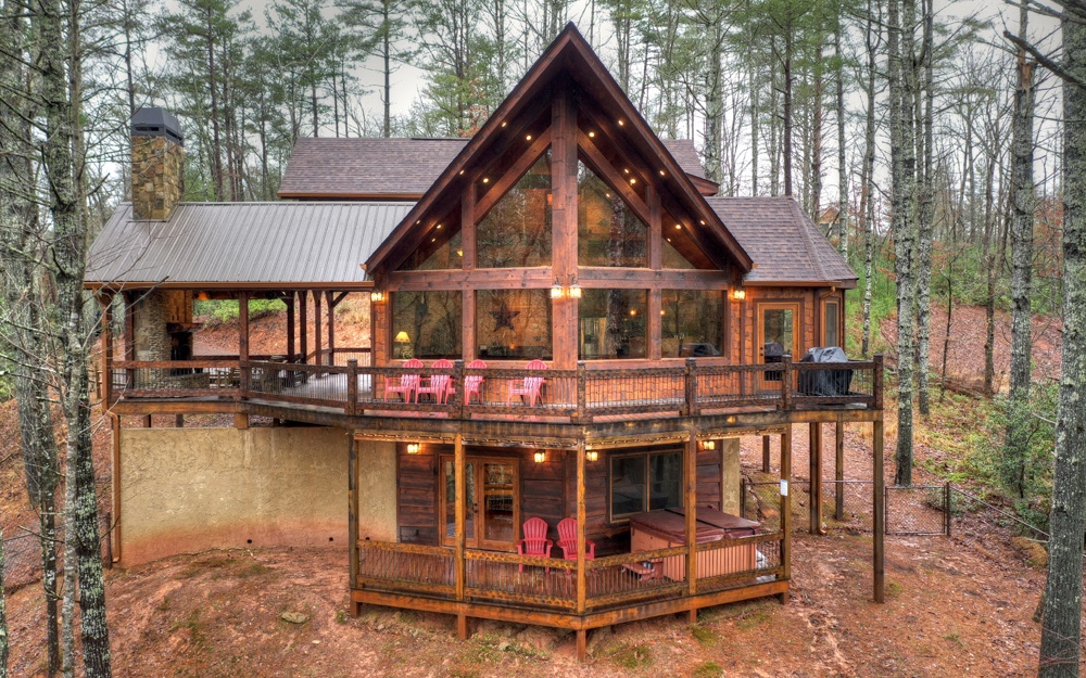 36 Adelaide Trail Blue Ridge, GA 30513 - Photo 1 of 1 a view of a dinning table and chairs in patio