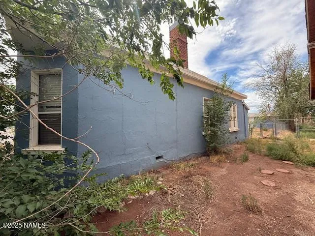 a backyard of a house