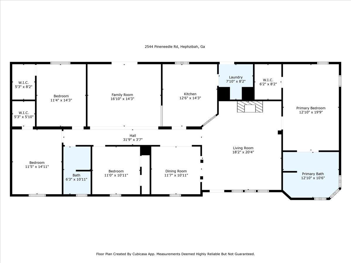 2544 Pineneedle Road Hephzibah, GA 30815 - Photo 49 of 49 Floor plan