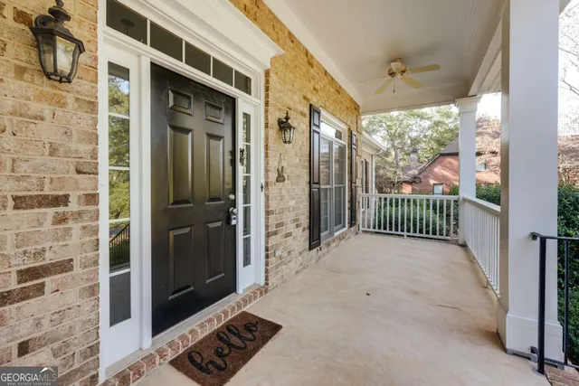 a view of a balcony door