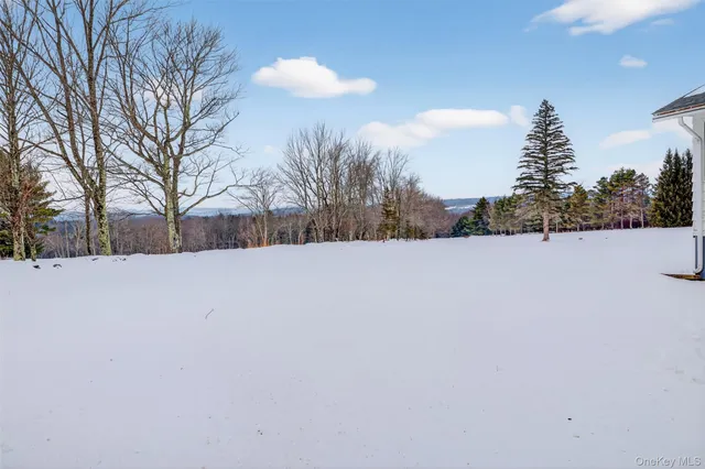 a view of snow covered with snow