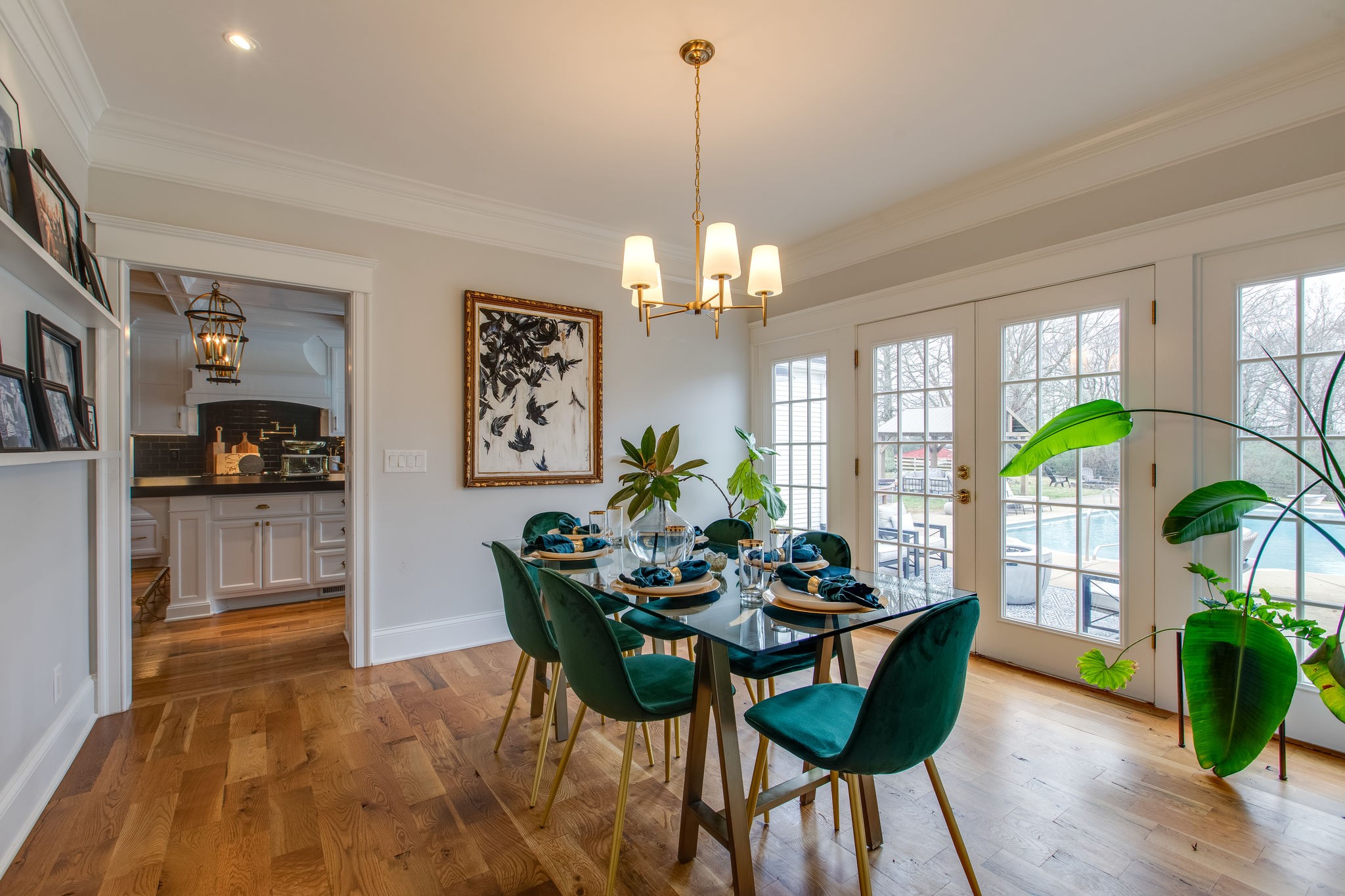 4280 Warren Road Franklin, TN 37067 - Photo 23 of 50 a view of a dining room with furniture window and wooden floor