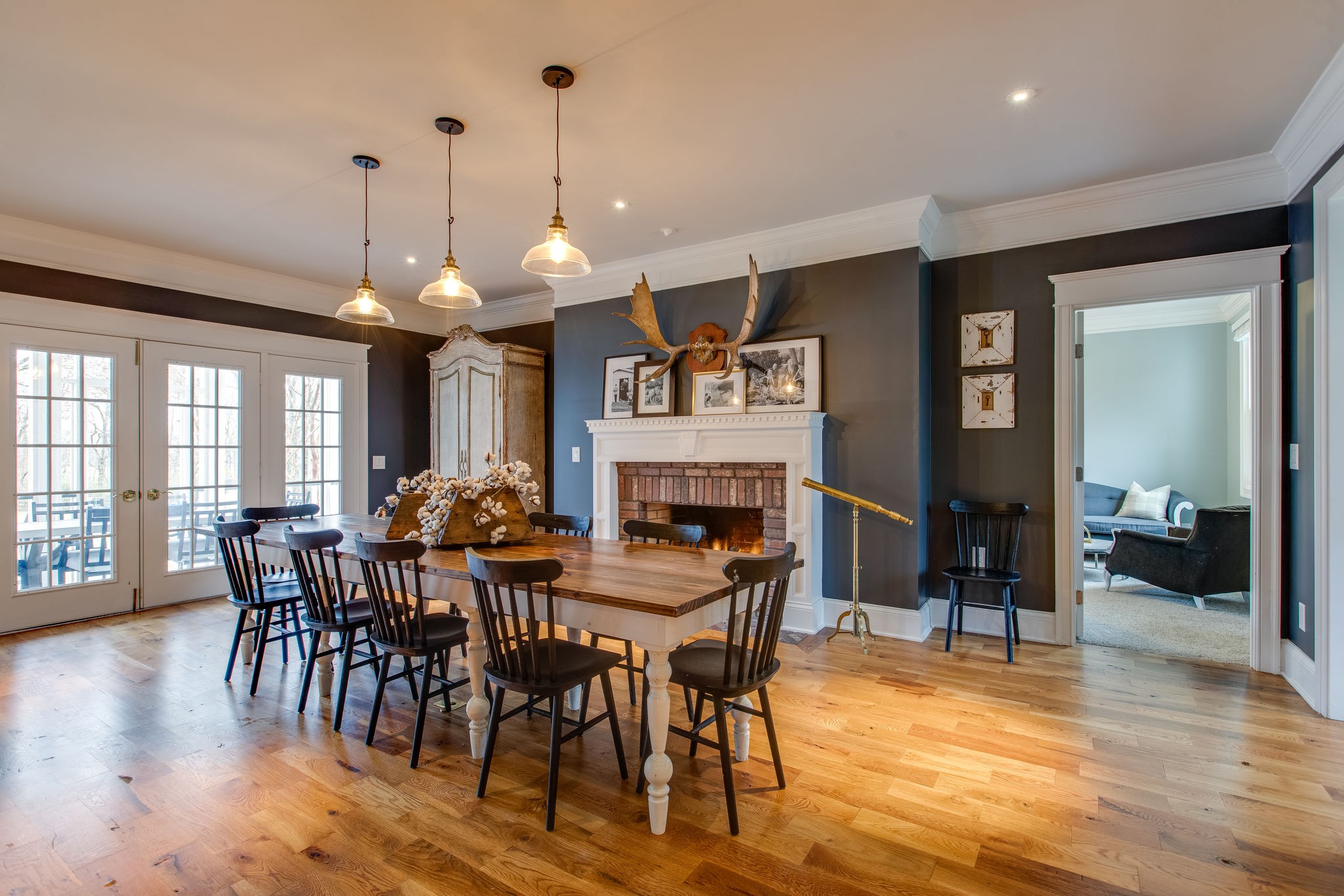 4280 Warren Road Franklin, TN 37067 - Photo 24 of 50 a view of a dining room with furniture window and wooden floor