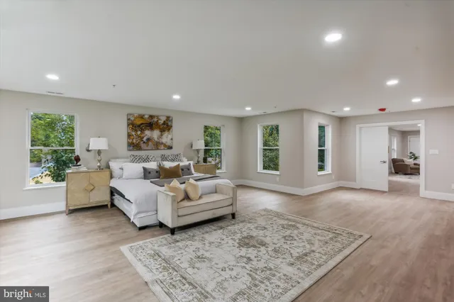 a living room with furniture and a couch