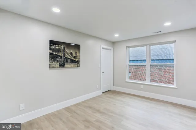 an empty room with a window