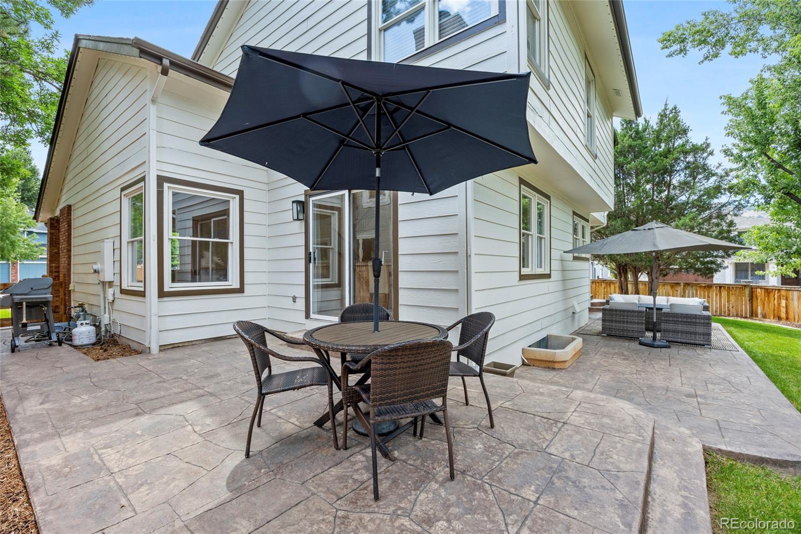 7 Red Maple Place Littleton, CO 80127 - Photo 38 of 50 a view of a house with backyard and sitting area