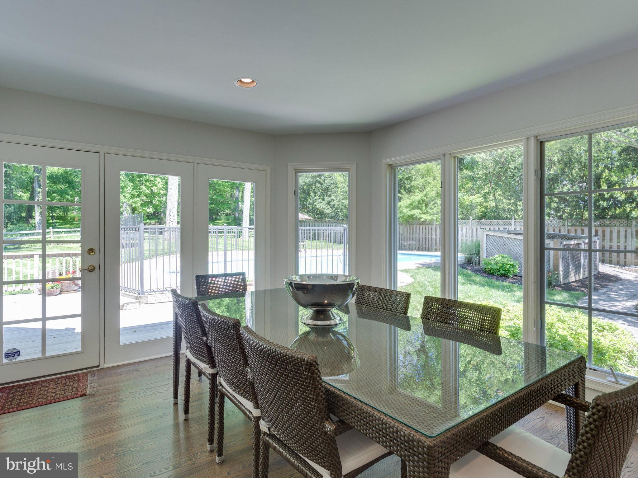 8416 Brook Road McLean, VA 22102 - Photo 9 of 30 Breakfast/Morning Room Overlooks Pool