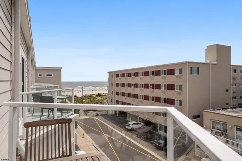 a view of a balcony with city view