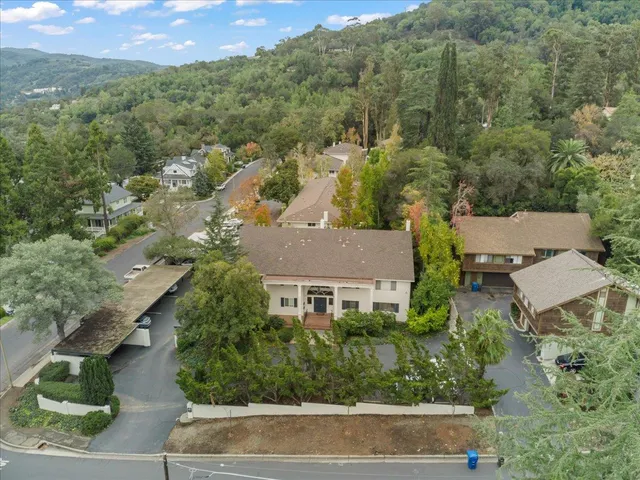 an aerial view of multiple house