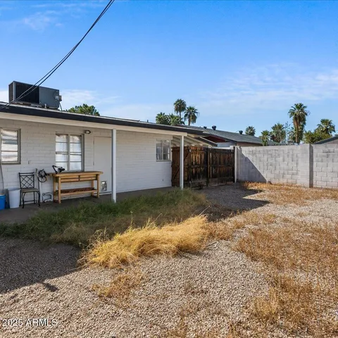 a view of a backyard