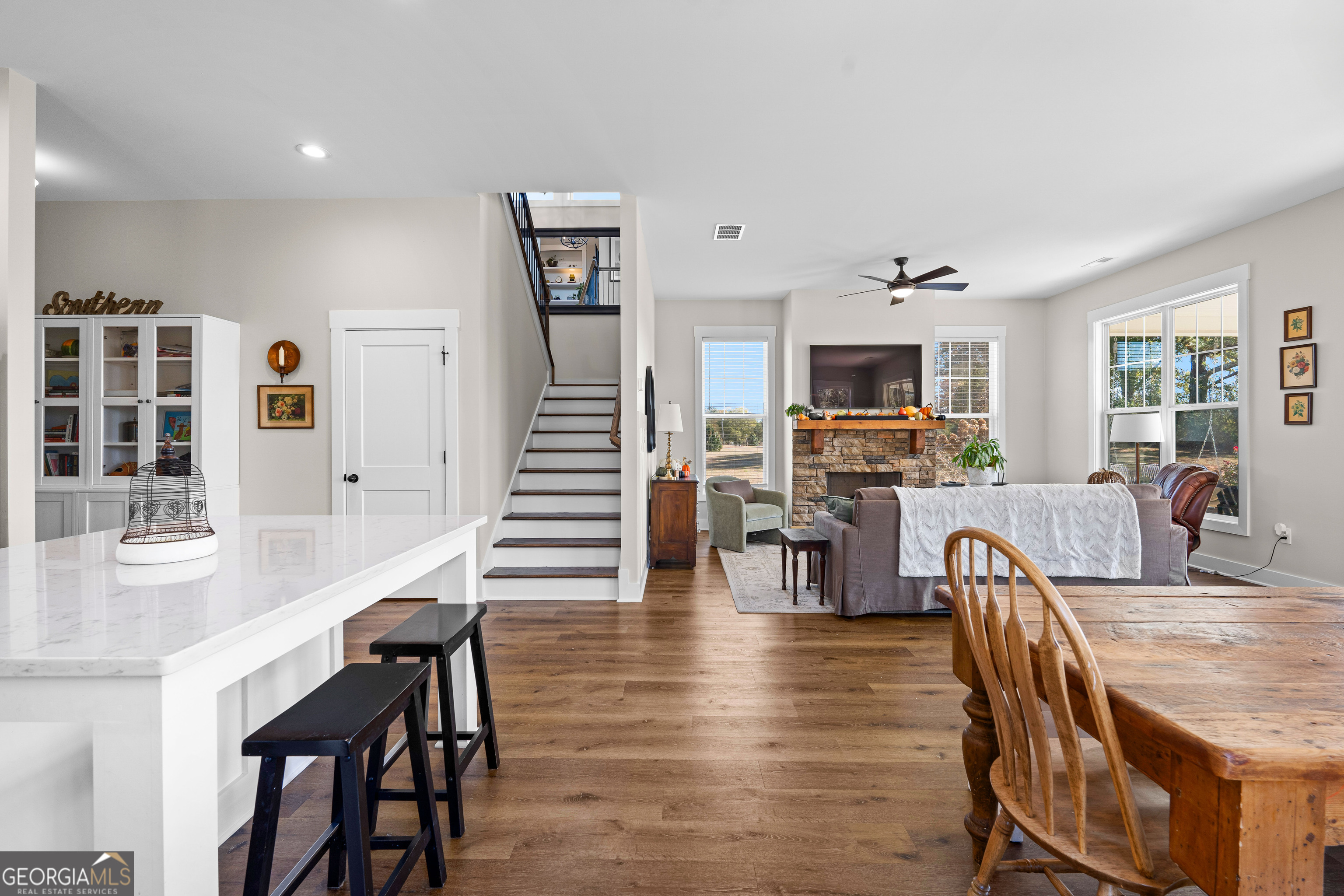 197 Dunn Road Molena, GA 30258 - Photo 19 of 76 a dining room with furniture and wooden floor