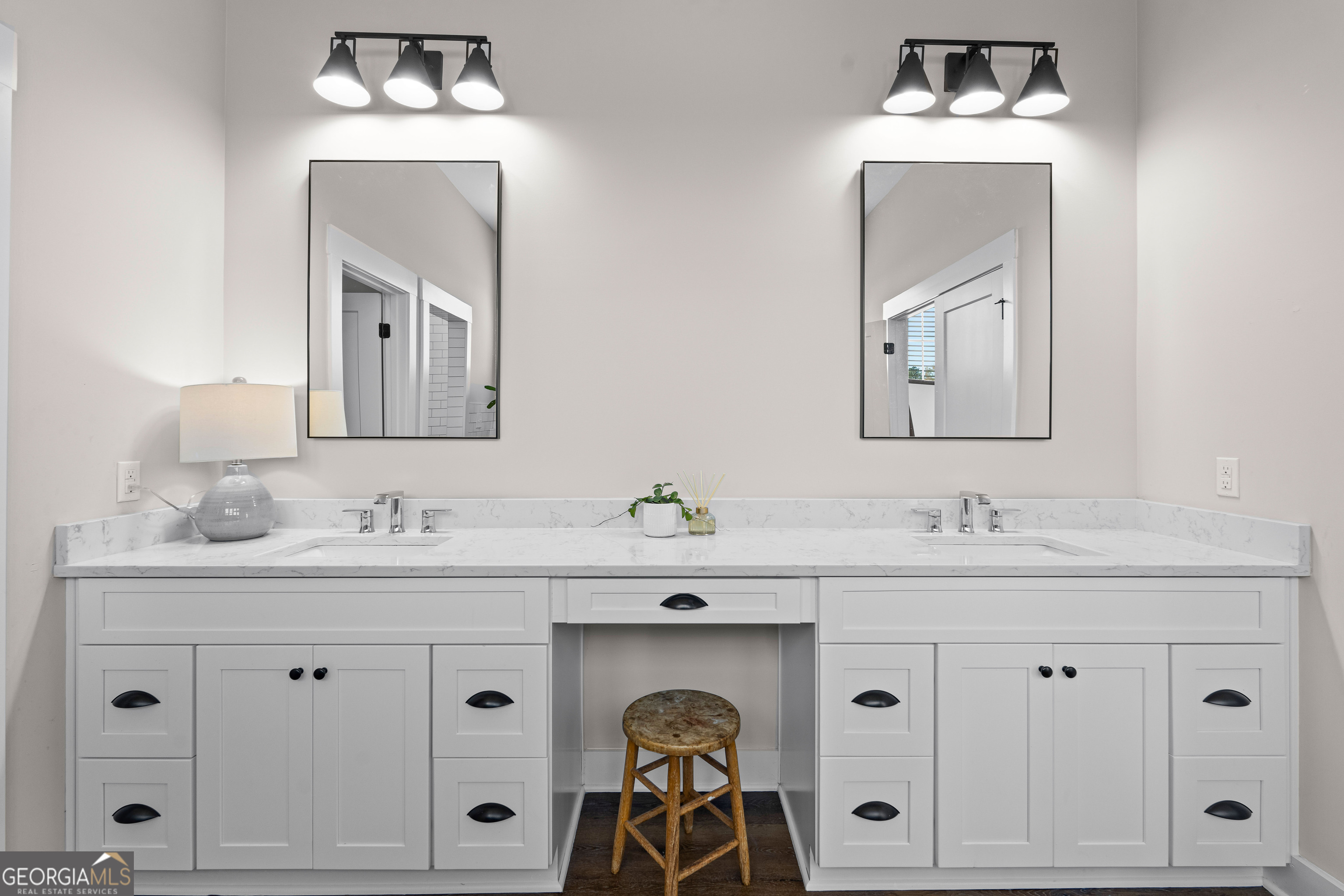 197 Dunn Road Molena, GA 30258 - Photo 35 of 76 a bathroom with double sink and a mirror