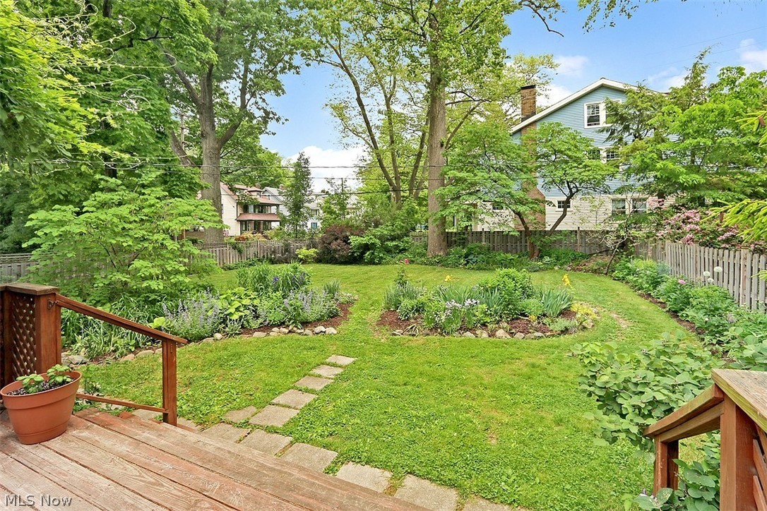 2115 Lamberton Road Cleveland, OH 44118 - Photo 24 of 29 Indulge your passion for gardening in the private, fenced-in backyard with deck, patio, surrounded by lovely perennials.