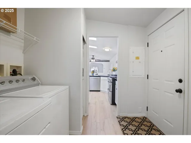 a view of a room with storage and utility