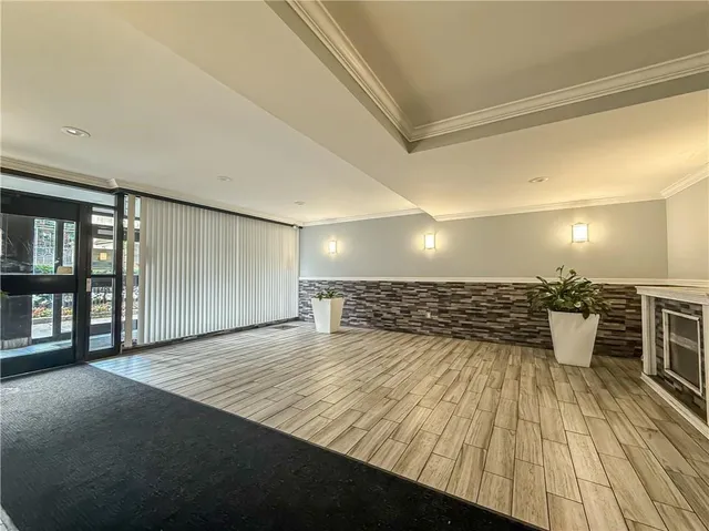 a living room with a couch and a table