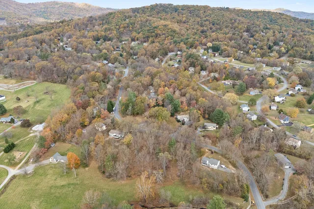 a view of city and mountain