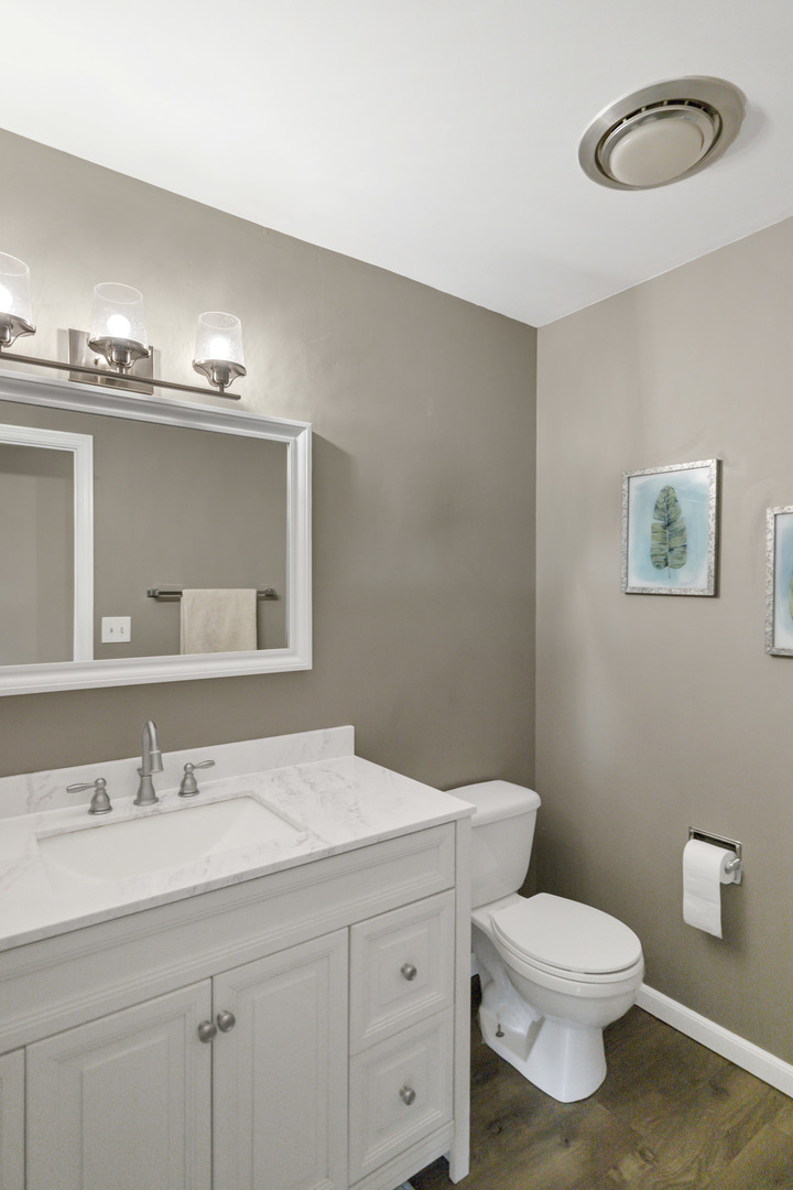 103 Fir Street Lake In The Hills, IL 60156 - Photo 10 of 31 a bathroom with a sink a toilet and mirror