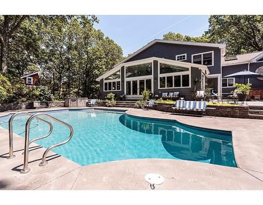 7 Deer Run Road Lincoln, MA 01773 - Photo 30 of 30 a swimming pool with outdoor seating and yard