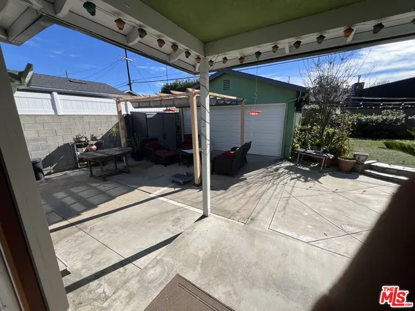 a outdoor space with patio furniture