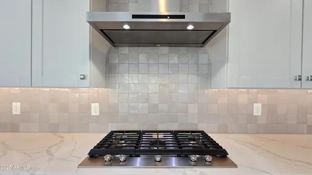 a bathroom with a stove