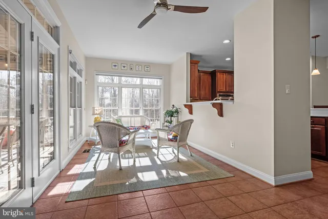 a view of livingroom with wooden floor