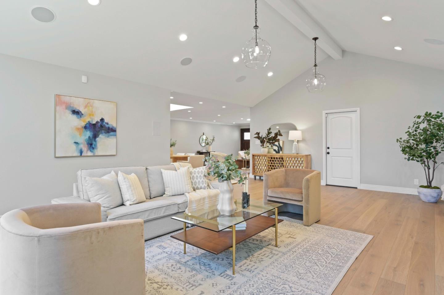 754 26th Avenue San Mateo, CA 94403 - Photo 55 of 57 a living room with furniture and a chandelier