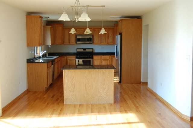 4975 Cardinal Court Monee, IL 60449 - Photo 2 of 9 a kitchen with stainless steel appliances granite countertop a refrigerator a stove top oven a sink and dishwasher