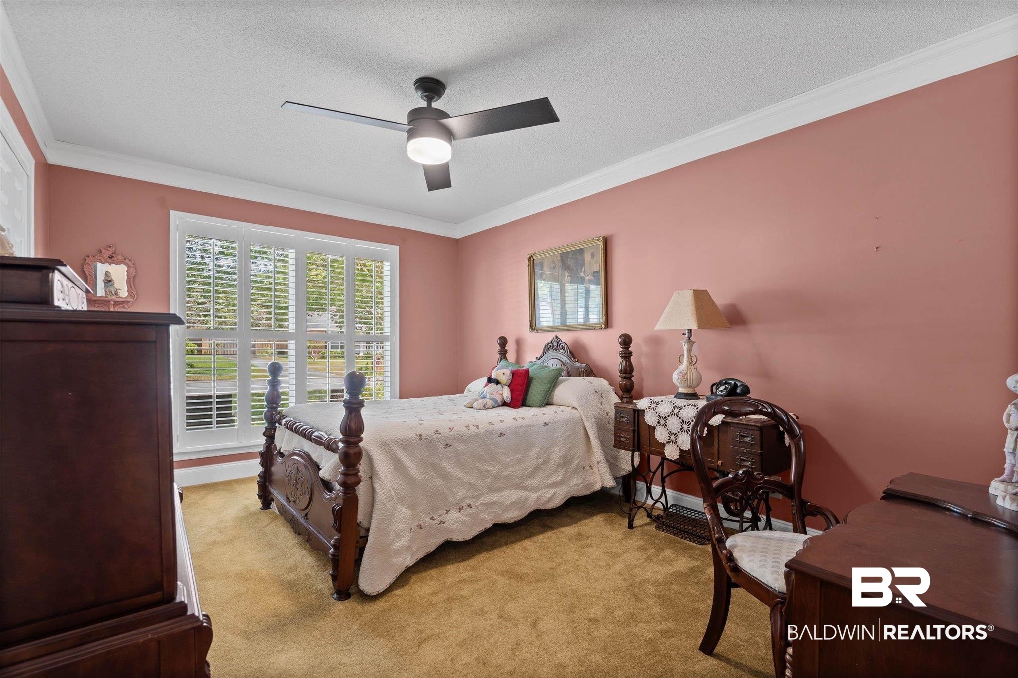 7410 Smithfield Road East Mobile, AL 36695 - Photo 16 of 24 Carpeted room with a ceiling fan