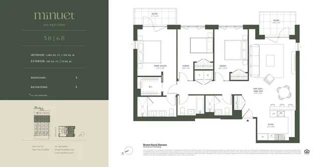 $2,695,000 | 244 East 52nd Street, Unit 5B | Midtown East