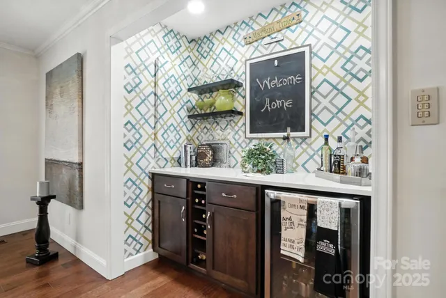 a bathroom with a sink and mirror