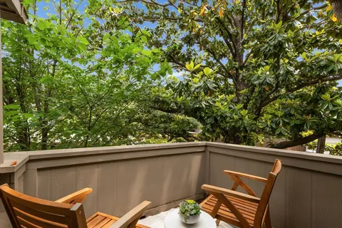 a view of a balcony with outdoor space