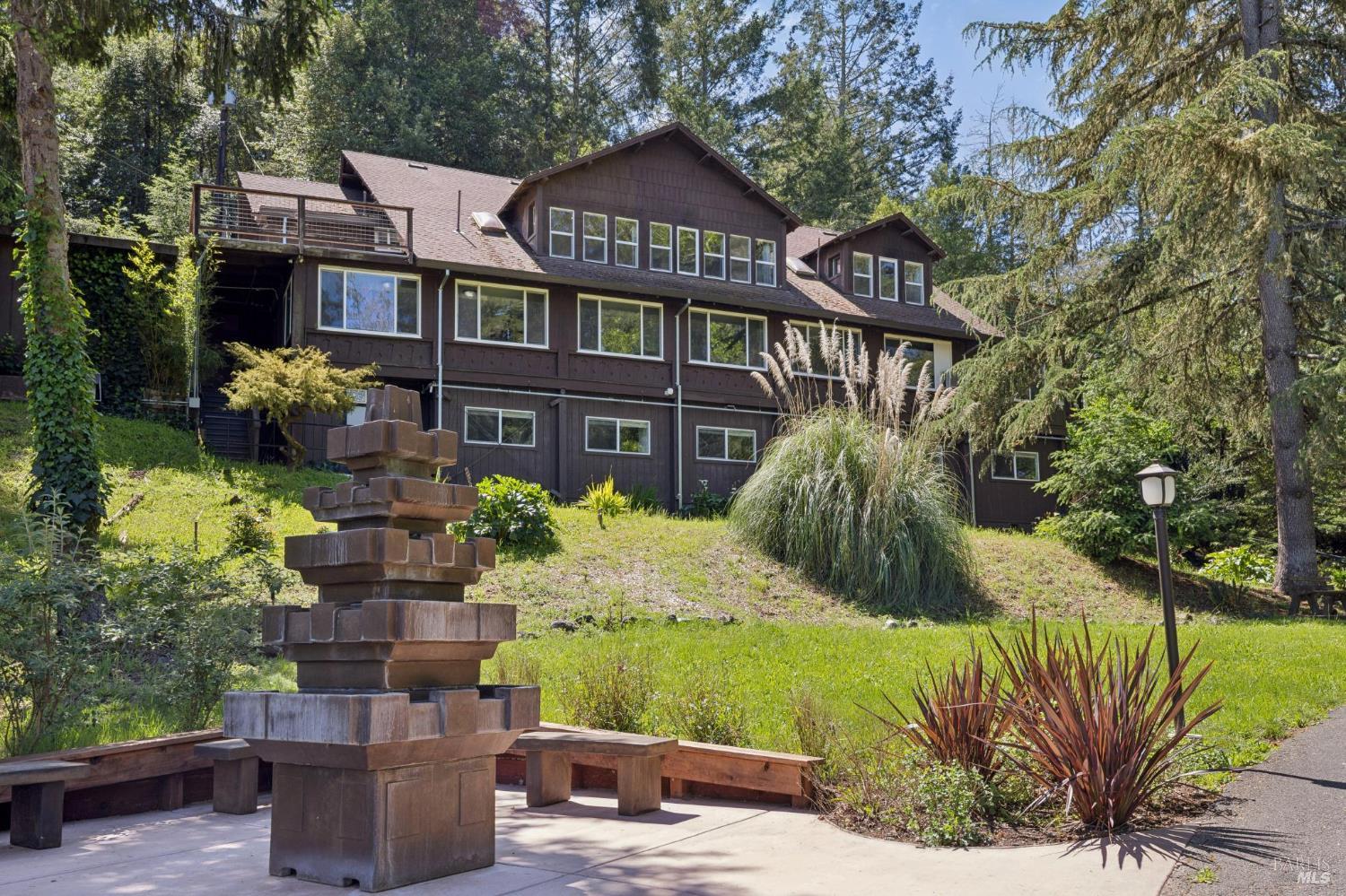 2264 Green Hill Road Sebastopol, CA 95472 - Photo 9 of 85 Main Lodge and Meditation Garden
