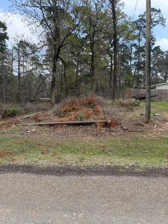 a view of a yard with a fountain