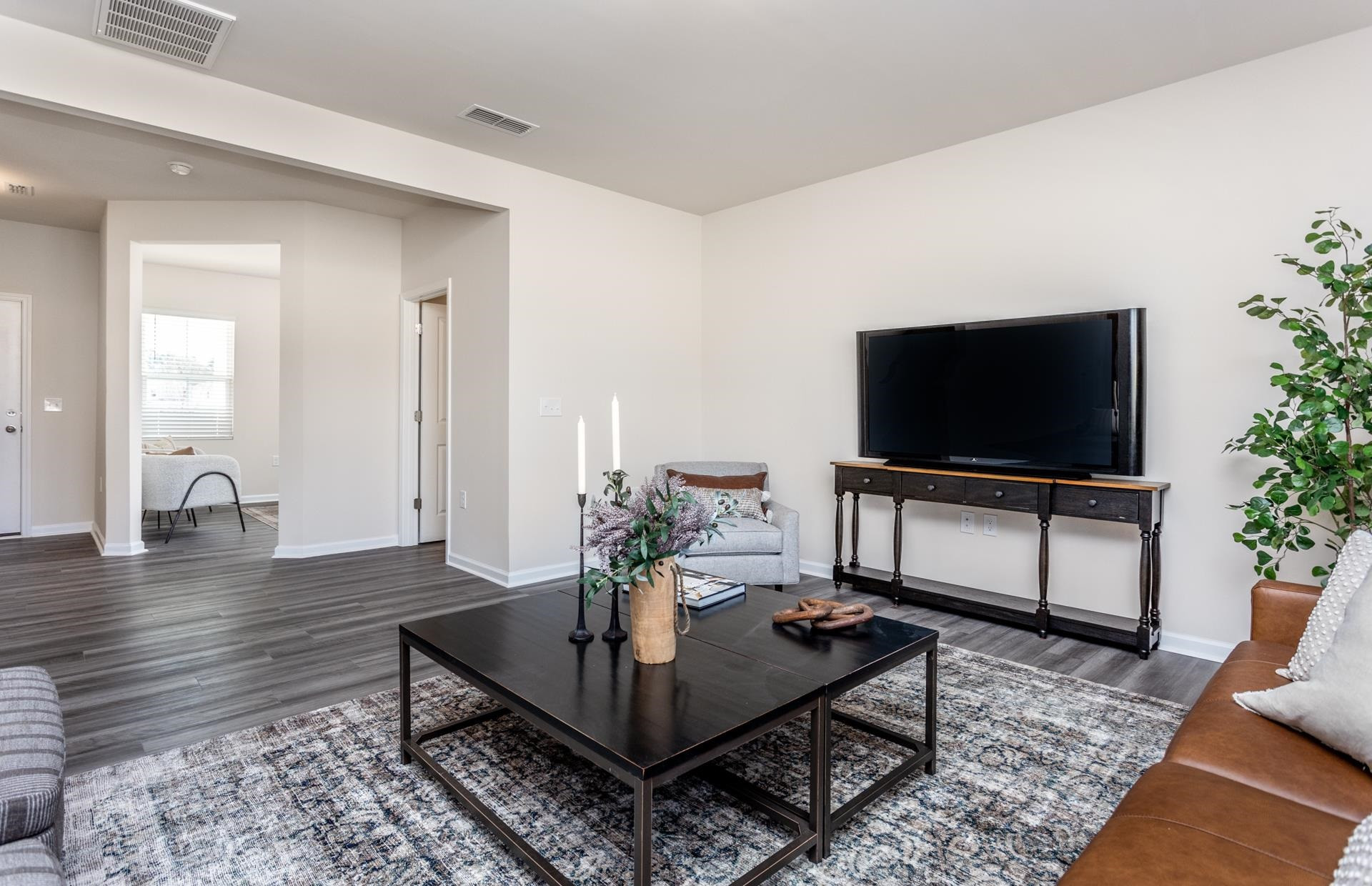 1725 Luna Way Raleigh, NC 27604 - Photo 5 of 19 a living room with furniture and a flat screen tv