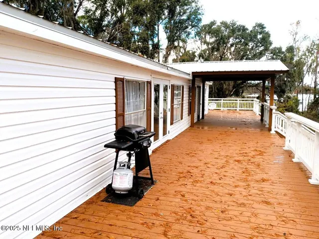 a outdoor view of a house with trees