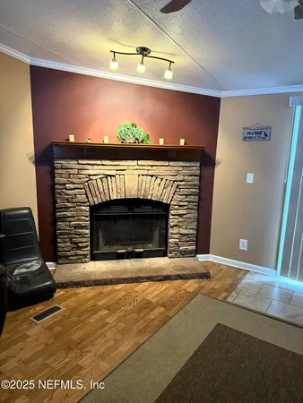 a living room with a couch and a table