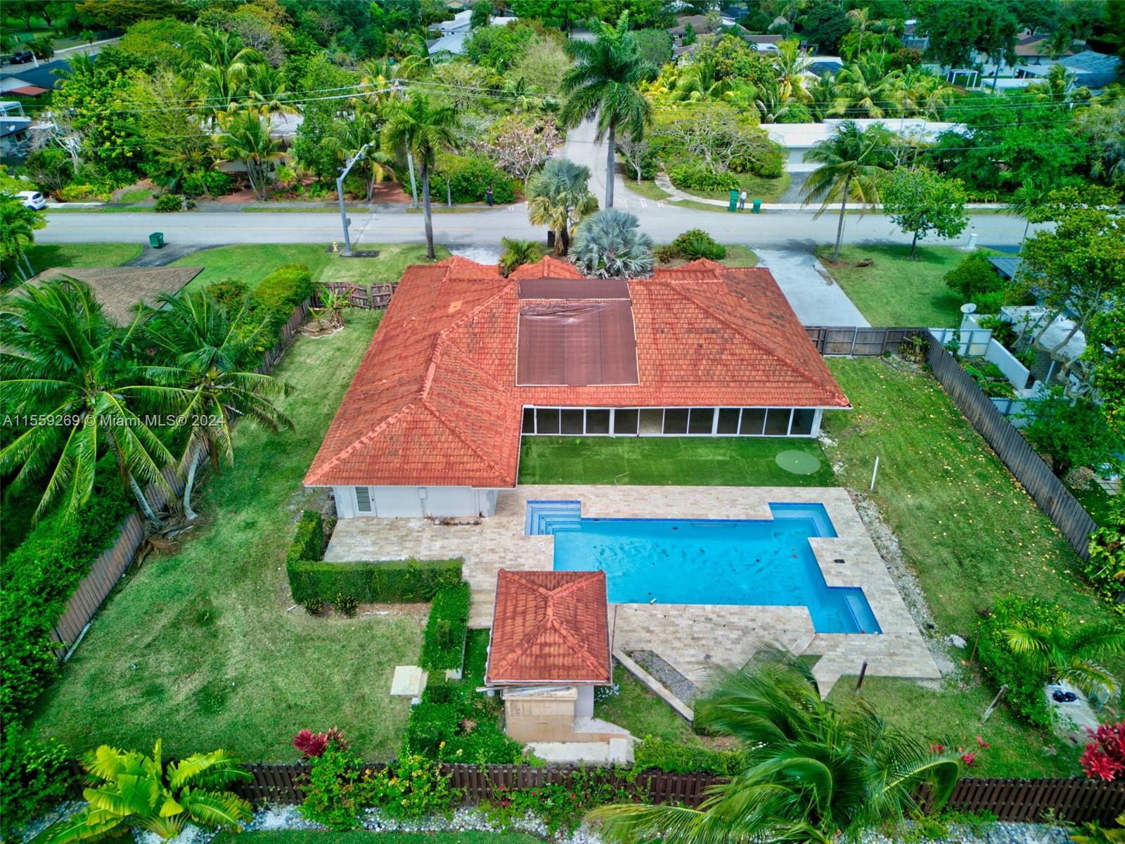 10240 Southwest 124th Street Miami, FL 33176 - Photo 55 of 81 a view of yard with swimming pool and green space
