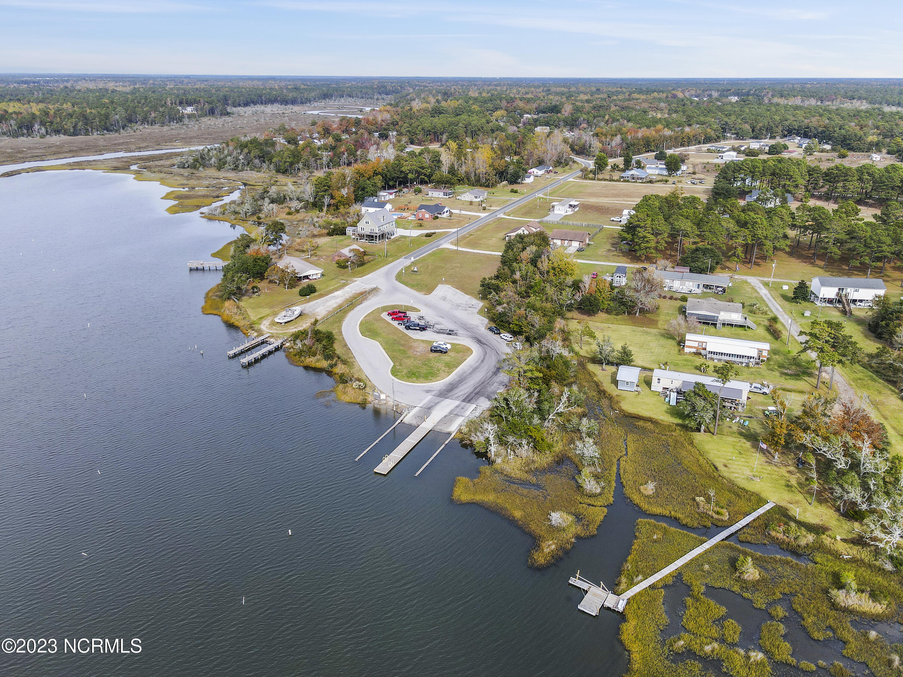 475 Turkey Point Road Sneads Ferry, NC 28460 - Photo 48 of 52 Nearby Public Boat Ramp Aerial