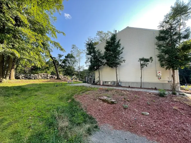 a view of a backyard