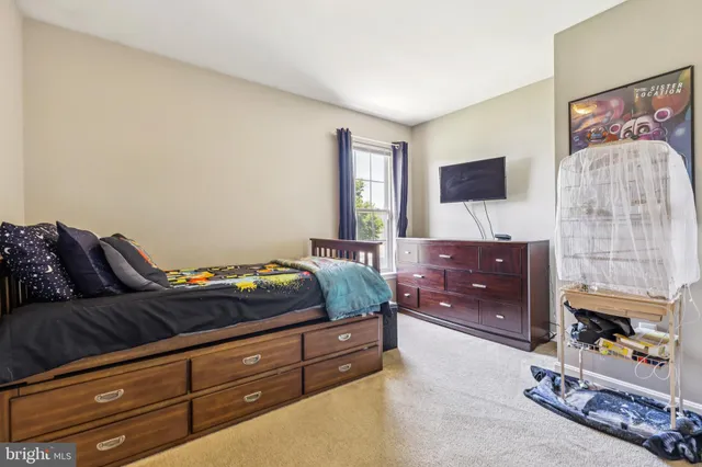 a bed room with a bed and a couch