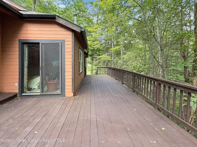 a view of a house with a deck